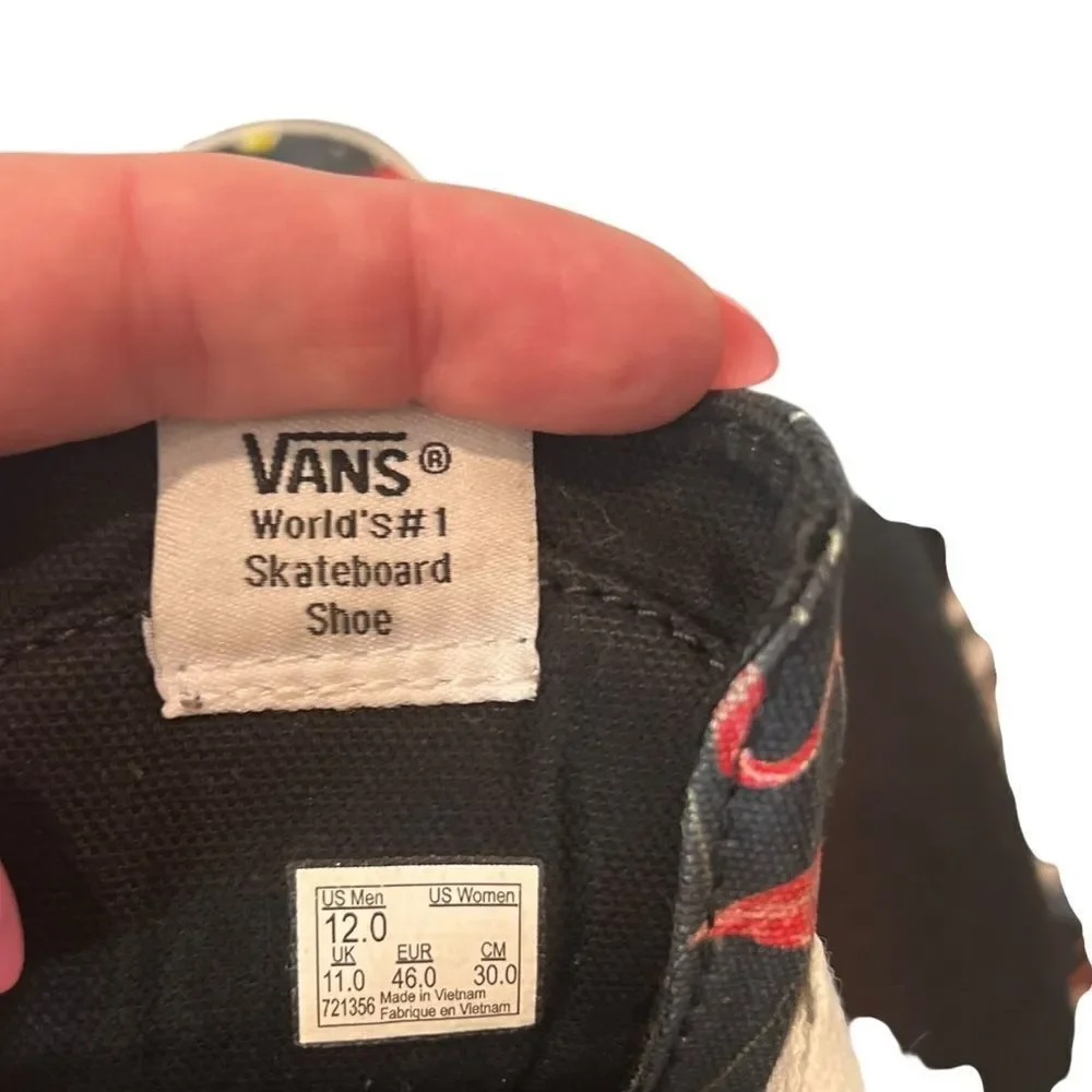 Vans Sk8-Hi Flamingo Print High Top Sneakers Casual Streetwear Skate Shoes Sz 12